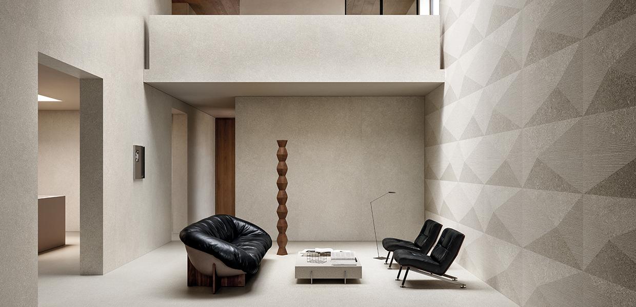 Porcelain Stoneware Ergon Conceptstone Stone Living Room Grey Nativa,grey Bocciardata,grey Scalpellata Gallery Image | Emilceramica Porcelain Stoneware Ergon Conceptstone Stone Living Room Grey Nativa,grey Bocciardata,grey Scalpellata Gallery Image | Emilceramica