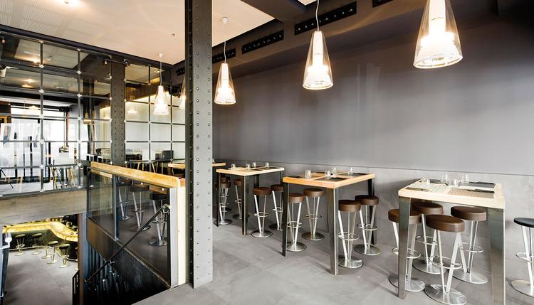 Playground | Emilceramica Porcelain Stoneware Ergon Playground Concrete Restaurant Berlin Grey Gallery Image | Emilceramica