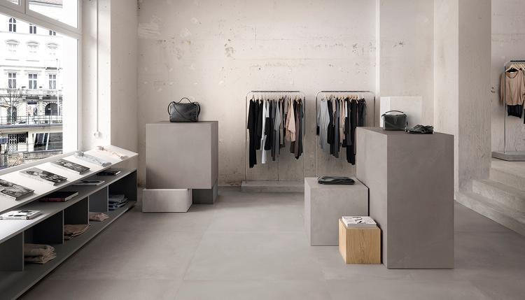 Tr3nd | Emilceramica Porcelain Stoneware Ergon Tr3nd Wood,concrete Shop White Concrete,smoke Concrete,grey Concrete Gallery Image | Emilceramica
