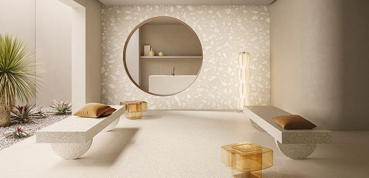 Essenza Frammenti | Emilceramica Porcelain Stoneware Emil Essenza Frammenti Stone Living Room Avorio Frammenti Venezia,avorio Frammenti Maxi Gallery Image | Emilceramica