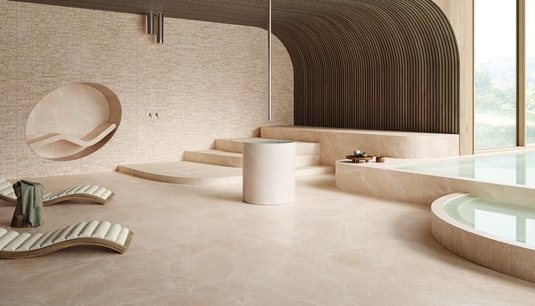 Salt Stone | Emilceramica Porcelain Stoneware Provenza Salt Stone Stone Bathroom Pink Halite Gallery Image | Emilceramica