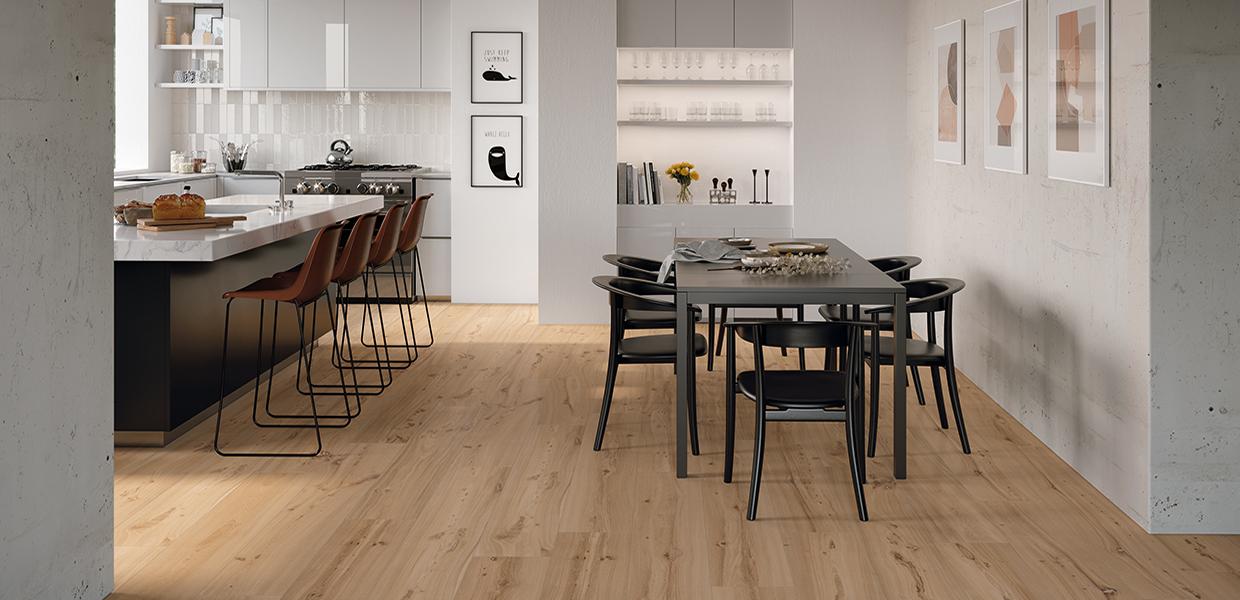 Porcelain Stoneware Emil Millelegni Remake Wood Kitchen Olmo Dorato Gallery Image | Emilceramica Porcelain Stoneware Emil Millelegni Remake Wood Kitchen Olmo Dorato Gallery Image | Emilceramica
