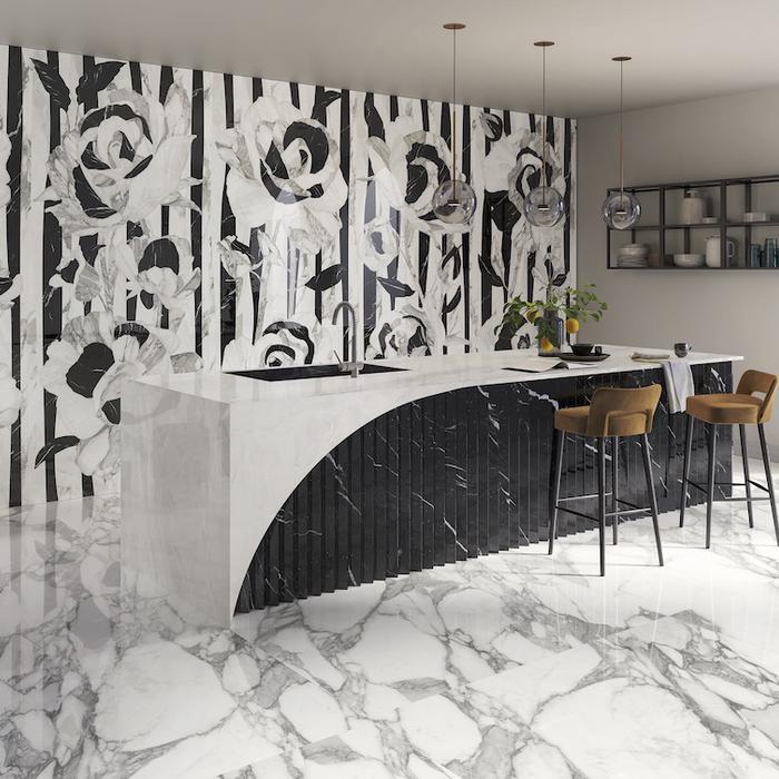 How to cover a wall using porcelain stoneware tiles 211