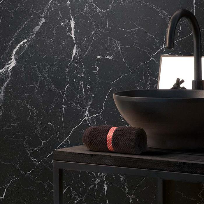 Black Marble Effect Bathroom Tiles Is, Black And White Marble Tile Bathroom