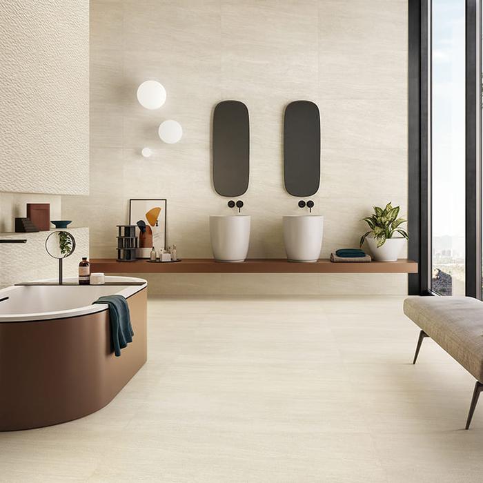 Porcelain stoneware: discovering what it is, its textures and effects